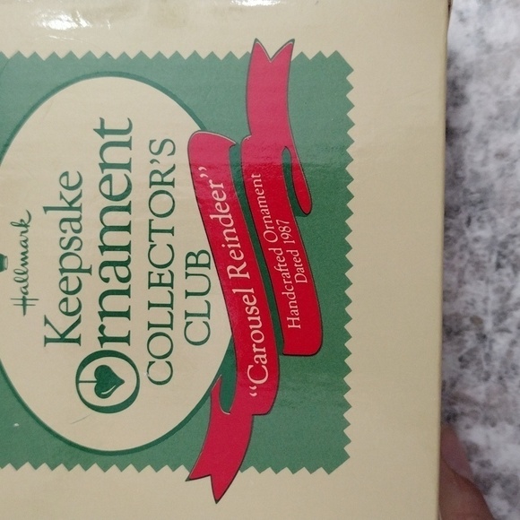 1987 Hallmark Keepsake Ornament Collectors Club "Carousel Reindeer" Christmas - Picture 2 of 12